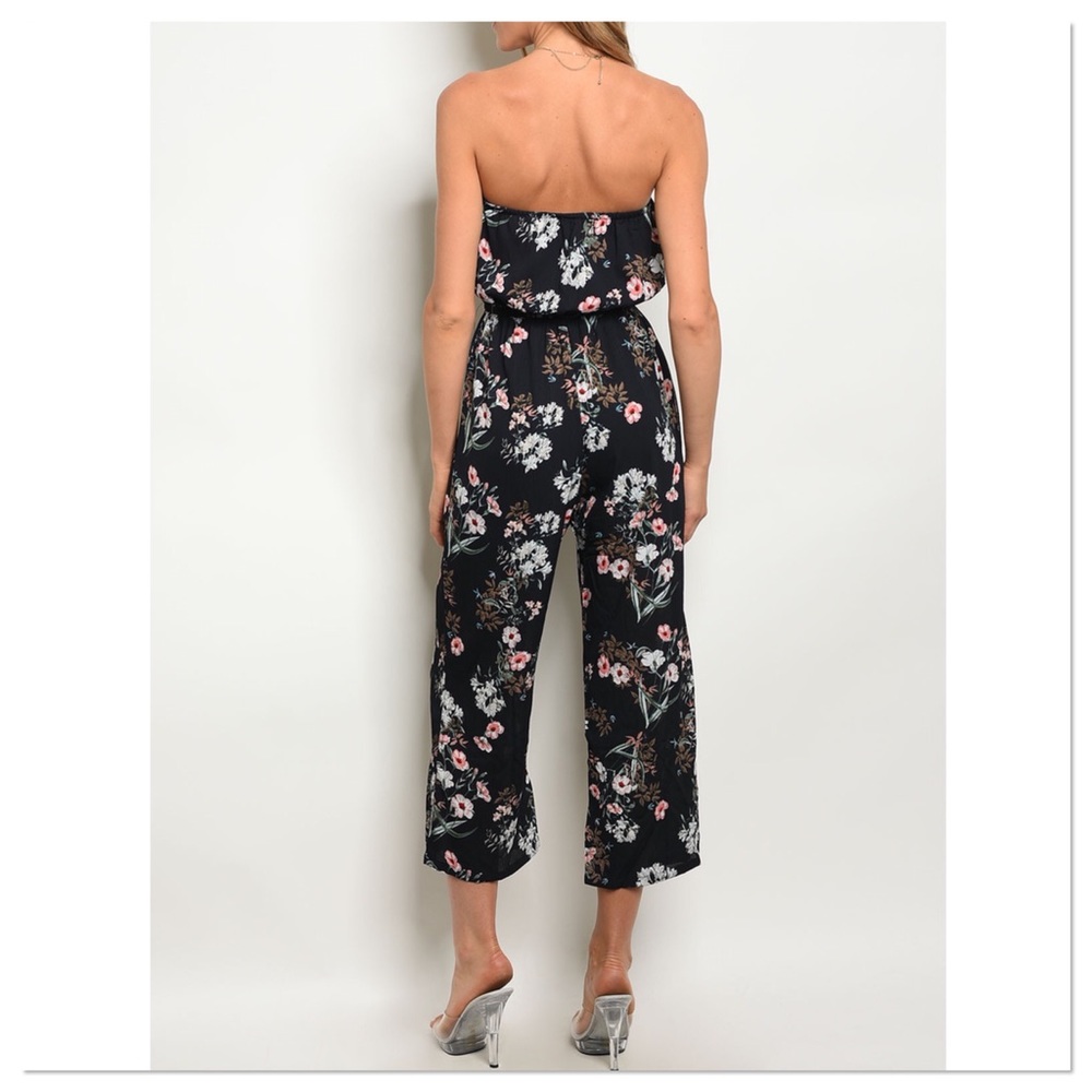 1 DAY SALE! LAST ONE! Navy Floral Jumpsuit - Picture 3 of 3